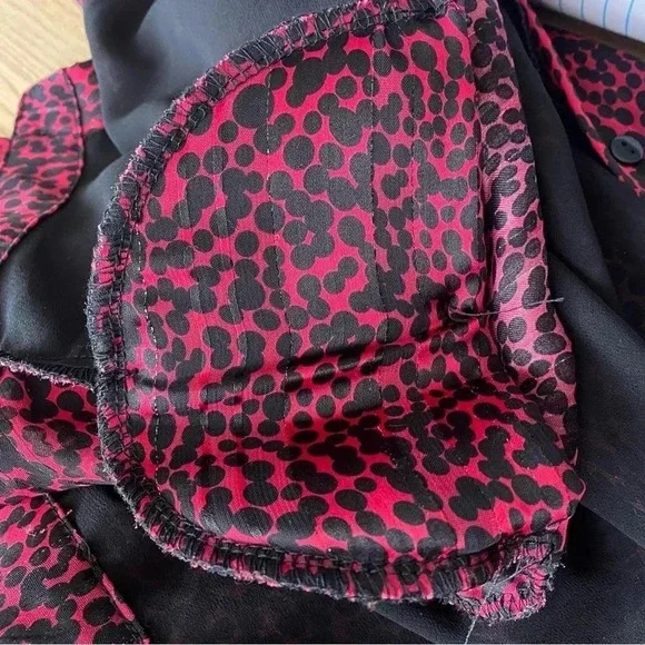 🆕Q2 Wine Red Dalmatian Print Shirt L🆕 - Picture 10 of 14